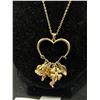 Image 2 : Vintage Gold Charm Collector Pendant w/ Chain Necklace