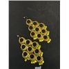 Image 2 : Huge High Karat Yellow Gold Pair of Chandelier Earrings
