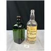 Image 1 : Vintage Canadian Rye Whiskey Paper Label Bottle, Liquor Control Board British Columbia + Green Whisk