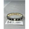 Image 2 : Silver Plated w/ Black Enamel Bracelet