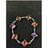 Image 2 : Extra Length (45") Sparkling Crystal Beads Necklace, Designer Mark. + Crytal Bracelet