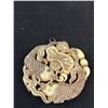 Image 3 : Hand Carved Fish Lotus Leaf Pendant 2 Sided 2.5"