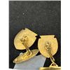 Image 2 : Designer Hugo Boss Gold Enamel Cufflinks