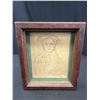 Image 2 : Vintage Origianl Pencil Painting w/ Original Wood Frame