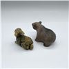 Image 2 : 2pc Vintage Ceramic and Resin Animal Figurines