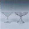 Image 1 : 2pc Glass Crystal Pedestal Dishes