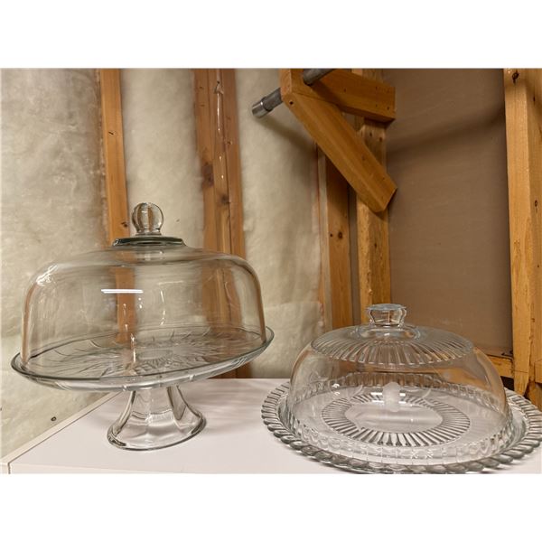 Cake plate and lidded  dessert dish