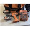 Image 2 : RIDGID DRILL WITH 2 BATTERIES, CHARGER IN BAG