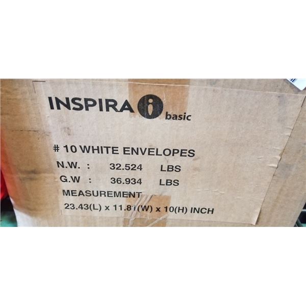 CASE OF #10 WHIOTE ENVELOPES, 4-1/8" X 9-1/2",  5 X 500PC