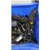 Image 2 : CRATE OF ELECTRICAL POWER SUPPLIES AND 3 NEW PAIRS OF LEATHER WORK GLOVES