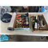 Image 1 : 2 TRAYS OF HAND TOOLS AND SHRINK WRAP ETC.
