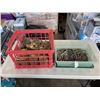 Image 1 : CRATE OF COIL NAILS AND ASSORTE CHASINSAW CHAINS