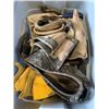 Image 1 : TOTE FULL OF TOOLS AND TOOL BELTS ETC