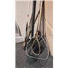 Image 2 : ASSORTED VINTAGE FISHING RODS, NETS ETC