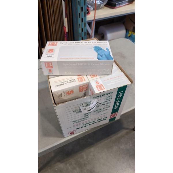 NEW CASE OF SIZE SMALL LATEX FREE EXAM GLOVES, 1000 GLOVES TOTAL