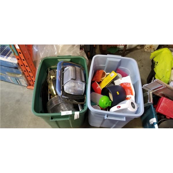 2 TOTES OF HOUSEHOLD ESTATE GOODS