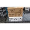 Image 1 : 2 VIVO MECHANICAL ARM DUAL MONITOR DESK MOUNT AND PNEUMATIC ARM SINGLE MONITOR DESK MOUNT
