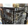 Image 2 : 10 BLACK STACKING CRATES, 17 INCH X 14 INCH X 12 INCH
