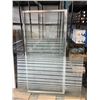 Image 1 : ETHCED GLASS SHOWER DOOR AND SIDE PANEL, PANEL 51 X 53 AND DOOR IS 32 WIDE AND 65 INCH