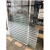 Image 2 : ETHCED GLASS SHOWER DOOR AND SIDE PANEL, PANEL 51 X 53 AND DOOR IS 32 WIDE AND 65 INCH