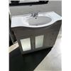 Image 1 : BATHROOM VANITY SINK WITH FAUCET, 3 DRAWERS AND CUPBOARD