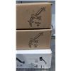 Image 2 : 2 VIVO MECHANICAL ARM DUAL MONITOR DESK MOUNT AND PNEUMATIC ARM SINGLE MONITOR DESK MOUNT