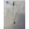 Image 1 : STERLING SILVER GOLD EDGED BEAD PENTANT MARKED IBB TH 925 W/ SS CHAIN MARKED 925 IN BOX