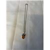 Image 1 : VINTAGE STERLING SILVER WITH AMBER PENDANT NECKLACE
