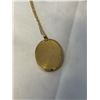 Image 2 : VINTAGE GOLD PLATED LOCKET PENDANT WITH CHAIN NECKLACE