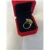 Image 2 : GOLD VERMEIL STERLING SILVER W/ OPAL STONE RING - SIZE 6