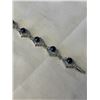 Image 2 : SILVER BRACELET W/ GENUINE BLACK PEARLS 7.5" LENGTH