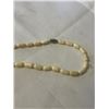 Image 2 : VINTAGE GENUINE IVORY BEADED NECKLACE 23" LENGTH