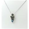 Image 1 : STERLING SILVER NATURAL BLUE TOPAZ (0.85CT) PENDANT WITH STERLING SILVER CHAIN, W/A $300.00. BLUE TO