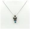 Image 2 : STERLING SILVER NATURAL BLUE TOPAZ (0.85CT) PENDANT WITH STERLING SILVER CHAIN, W/A $300.00. BLUE TO