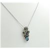 Image 3 : STERLING SILVER NATURAL BLUE TOPAZ (0.85CT) PENDANT WITH STERLING SILVER CHAIN, W/A $300.00. BLUE TO