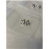 Image 2 : 5 PAIRS OF STERLING SILVER W/ CZ STONES EARRINGS EVERY PAIR DIFFERENT DESIGN