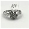 Image 2 : STERLING SILVER NATURAL DIAMOND (0.11CT) RING, SIZE 8, W/A $660.00. DIAMOND IS THE BIRTHSTONE FOR AP