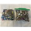 Image 2 : 2 BAGS OF MISC JEWELRY, BEADS AND PARTS