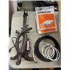 Image 2 : BOX OF ESTATE GOODS, TABLE LAMP, MATTRESS BAGS AND MORE