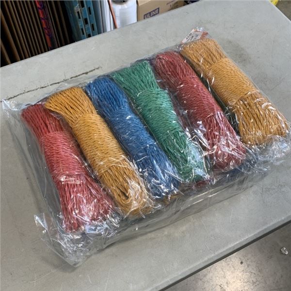 12 NEW COLORED 40M BUNDLES OF CLOTHES LINE ROPE