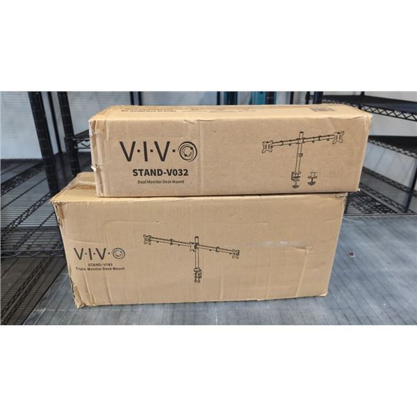 VIVO TRIPLE MONITOR DESK MOUNT AND DUAL MONITOR DESK MOUNT