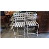 Image 1 : 2 WHITE METAL PATIO BAR STOOLS
