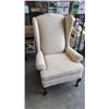 Image 1 : BEIGE WINGBACK CHAIR