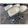 Image 2 : 4 CREAM COLOR BAR STOOLS