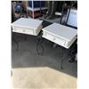 Image 2 : WHITE SIDE TABLES WITH DRAWER