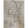 Image 2 : VIVO BLACK FOUR WHEEL PET STROLLER