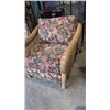 Image 2 : WICKER FLORAL ARMCHAIR