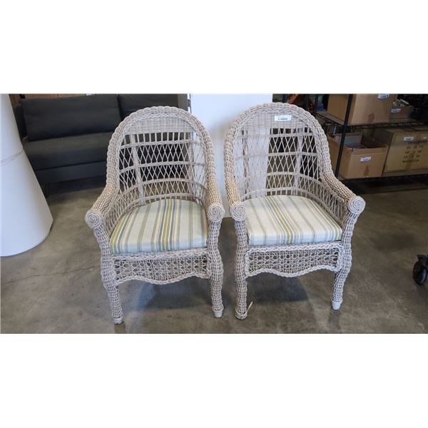 2 PIER 1 IMPORTS WICKER DECK CHAIRS