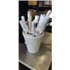 Image 1 : BUCKET OF STICKERS AND LED CANDLES