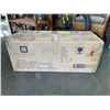 Image 2 : BRASSEX ROUND RED STORAGE OTTOMAN
